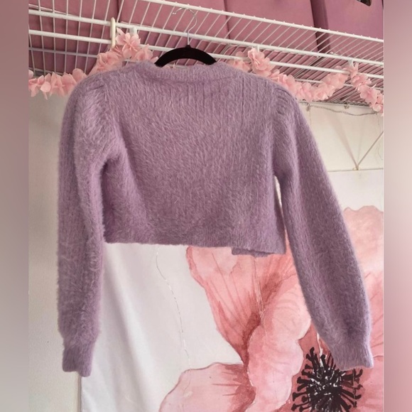 Cropped Fuzzy Cardigan - Picture 2 of 2